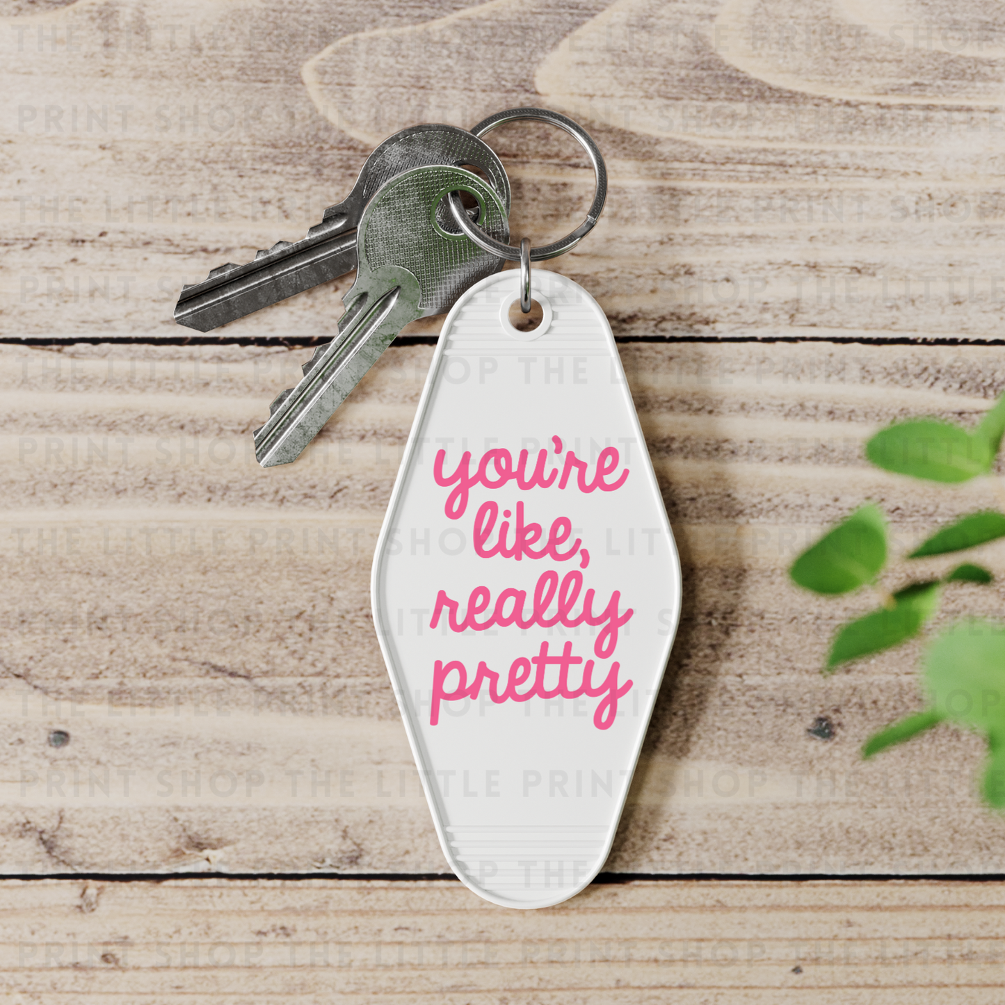 Pretty - UV DTF Motel Keyring Decal