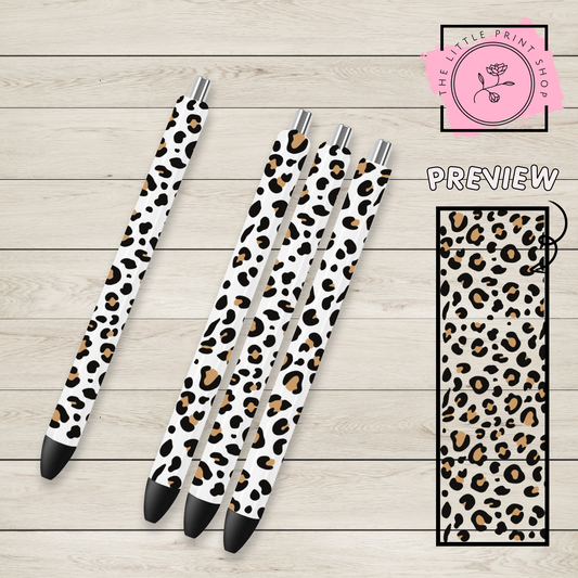 Brown Leopard Print - UV DTF Pen Wrap Decal
