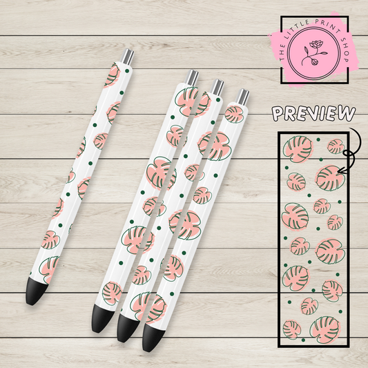 Peach Leaf - UV DTF Pen Wrap Decal