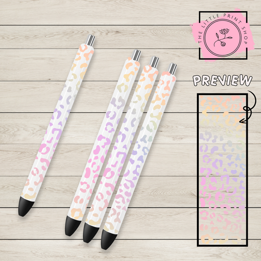 Pastel Leopard Print - UV DTF Pen Wrap Decal