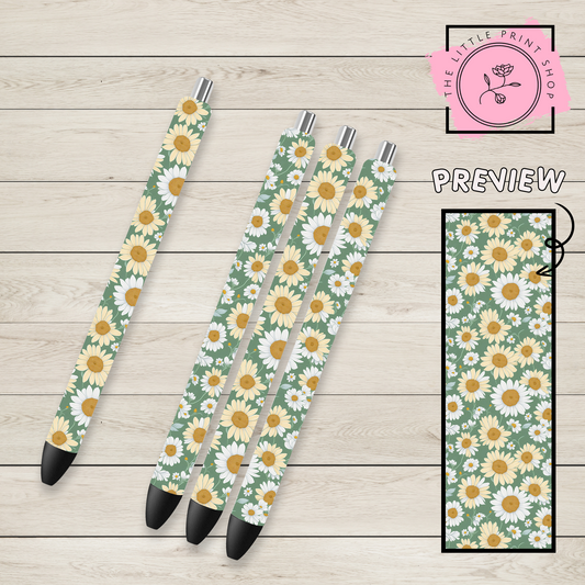 Sunflowers - UV DTF Pen Wrap Decal