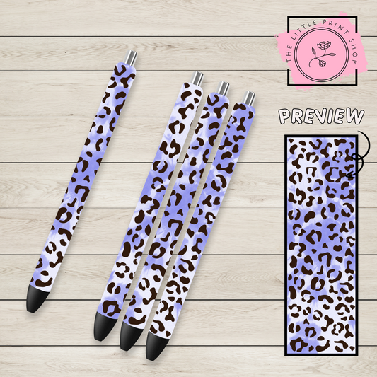 Purple Leopard Print - UV DTF Pen Wrap Decal