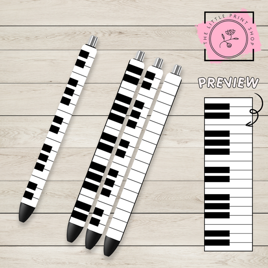 Musical Keys - UV DTF Pen Wrap Decal