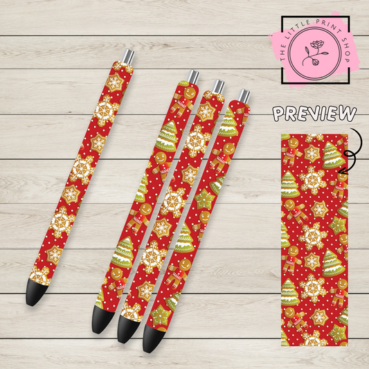 Christmas Biscuits - UV DTF Pen Wrap Decal