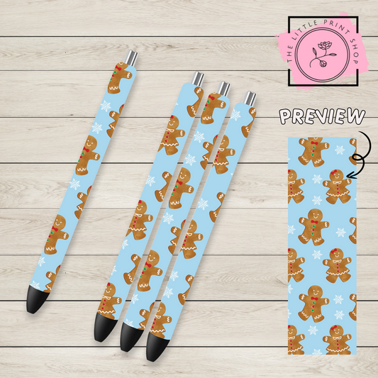 Gingerbread Men - UV DTF Pen Wrap Decal