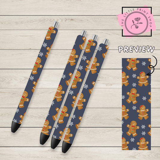 Gingerbread Men - UV DTF Pen Wrap Decal