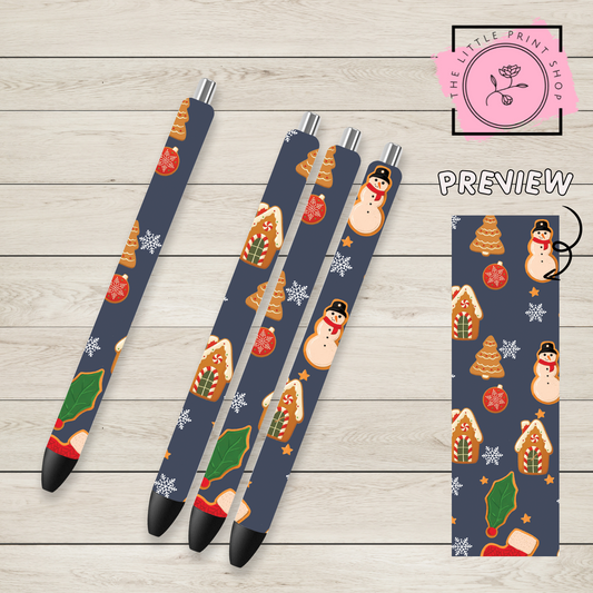 Christmas Theme - UV DTF Pen Wrap Decal
