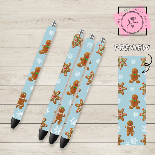 Gingerbread Biscuits - UV DTF Pen Wrap Decal
