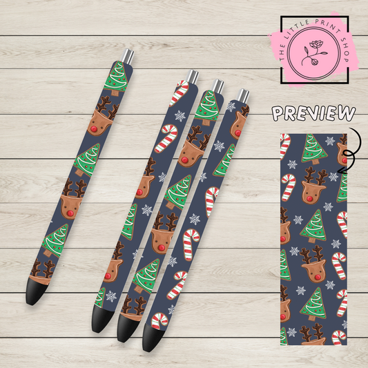 Christmas Theme - UV DTF Pen Wrap Decal
