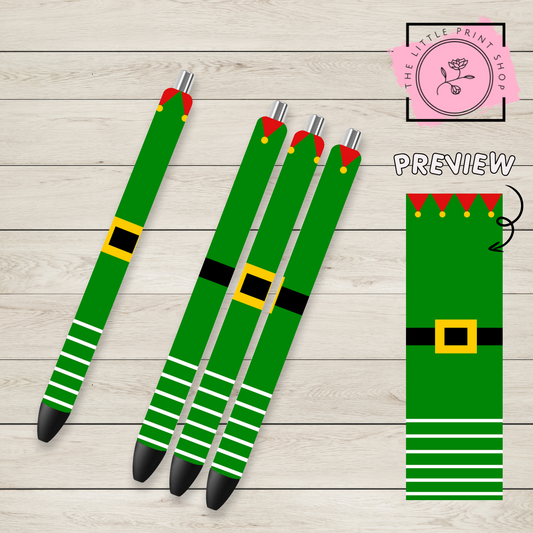 Santa's Elf - UV DTF Pen Wrap Decal