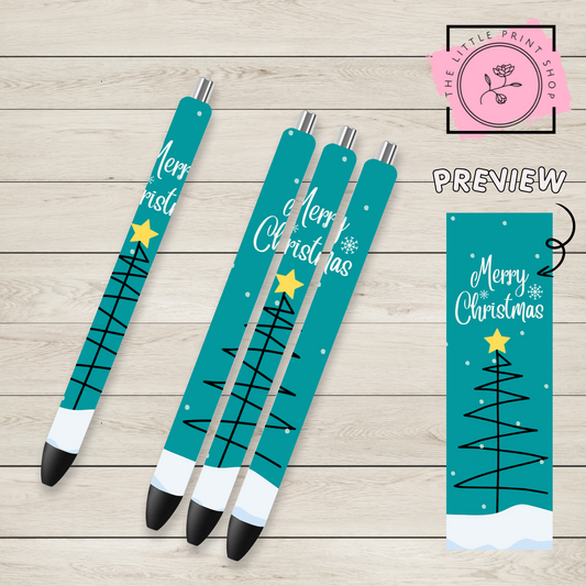 Merry Christmas - UV DTF Pen Wrap Decal