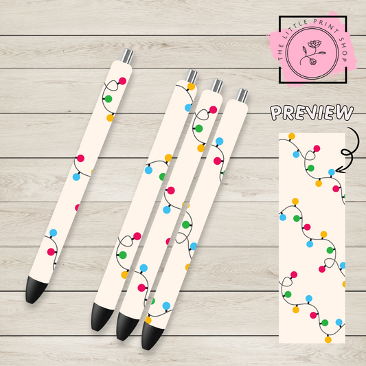 Christmas Baubles - UV DTF Pen Wrap Decal