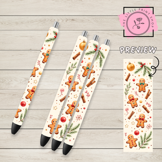 Christmas Theme - UV DTF Pen Wrap Decal