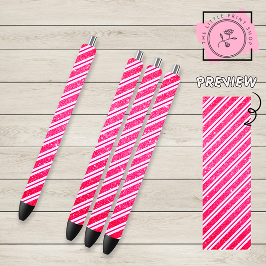 Pink Glitter - UV DTF Pen Wrap Decal