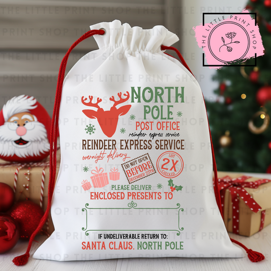 North Pole - DTF Christmas Sack Transfer