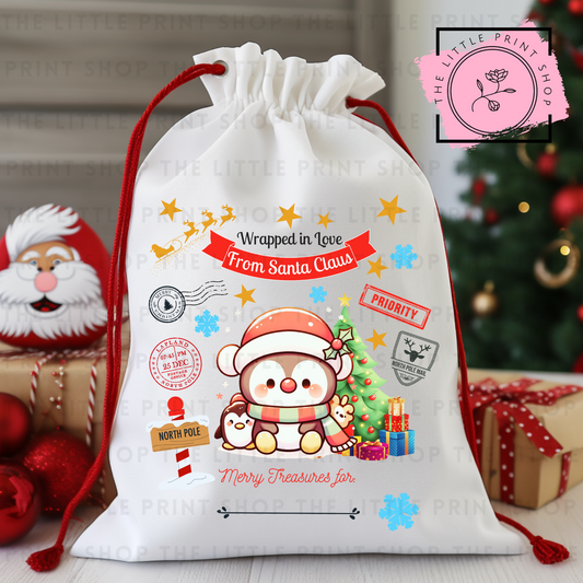 Penguin - DTF Christmas Sack Transfer