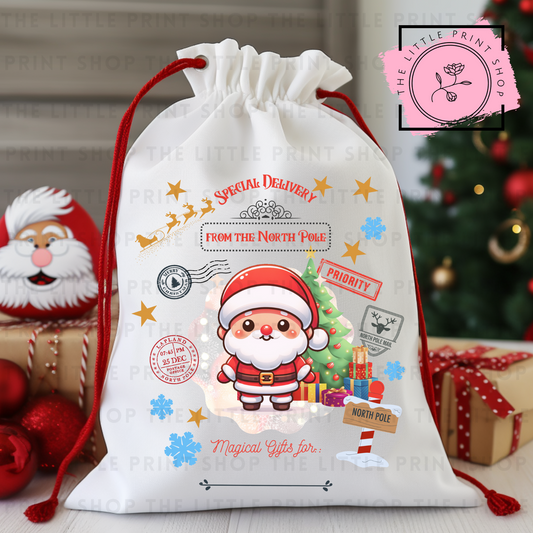 Santa - DTF Christmas Sack Transfer