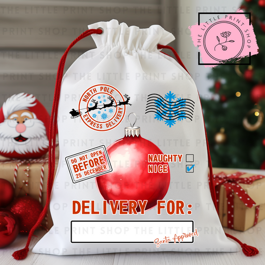 Bauble - DTF Christmas Sack Transfer