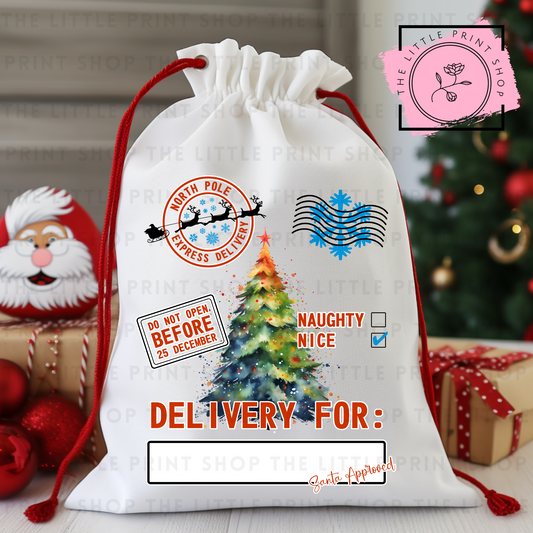Christmas Tree - DTF Christmas Sack Transfer