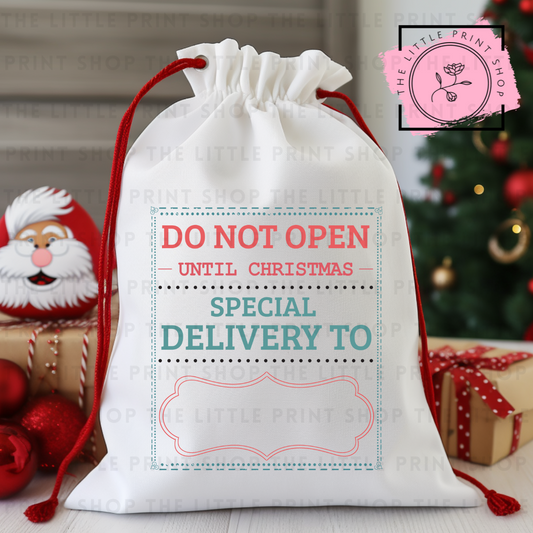 Do Not Open - DTF Christmas Sack Transfer