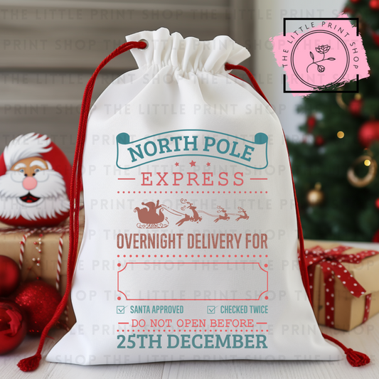 North Pole Express - DTF Christmas Sack Transfer