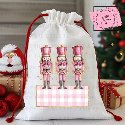 Pink Nutcrackers - DTF Christmas Sack Transfer