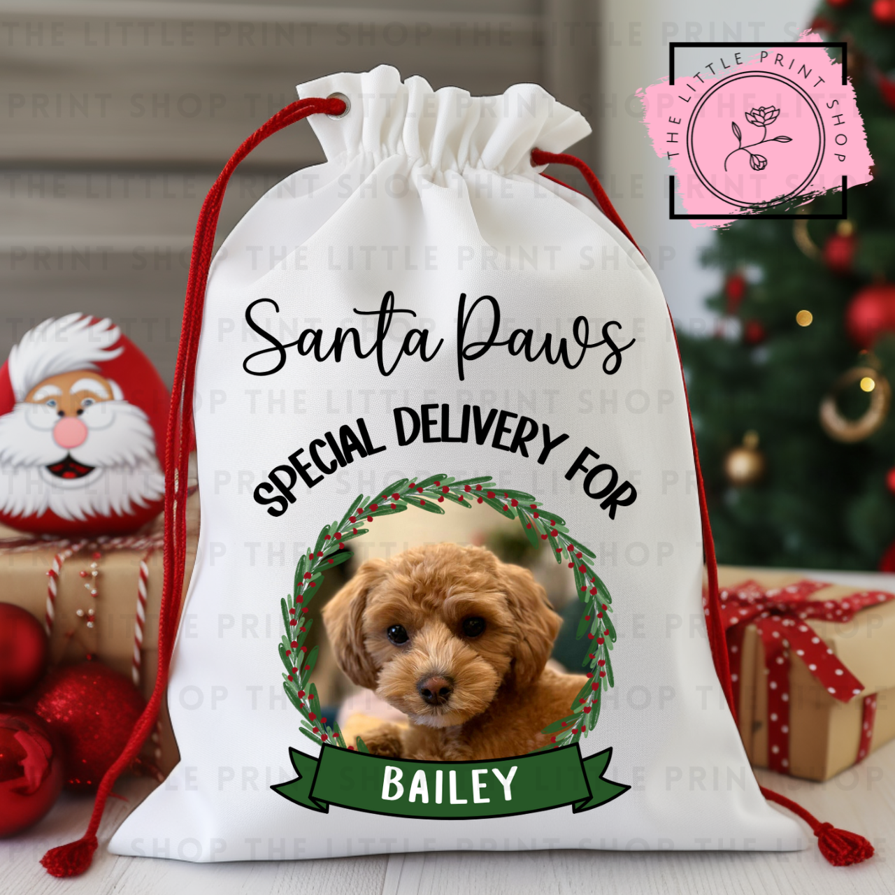 Santa Paws - DTF Christmas Sack Transfer