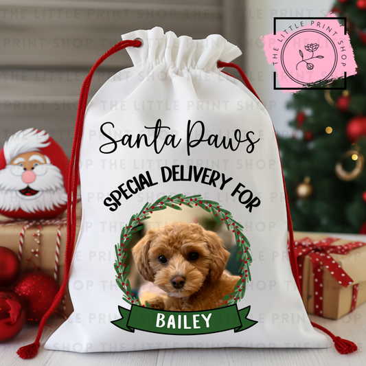 Santa Paws - DTF Christmas Sack Transfer