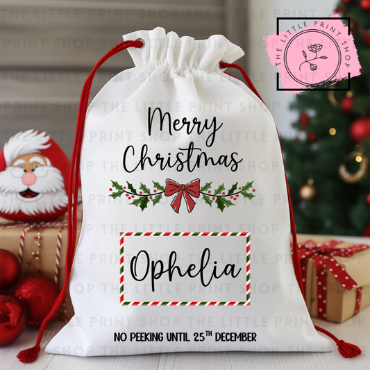 Merry Christmas - DTF Christmas Sack Transfer
