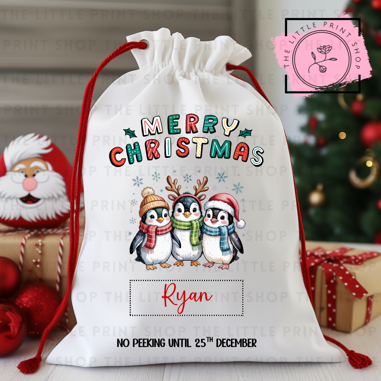 Merry Christmas - DTF Christmas Sack Transfer