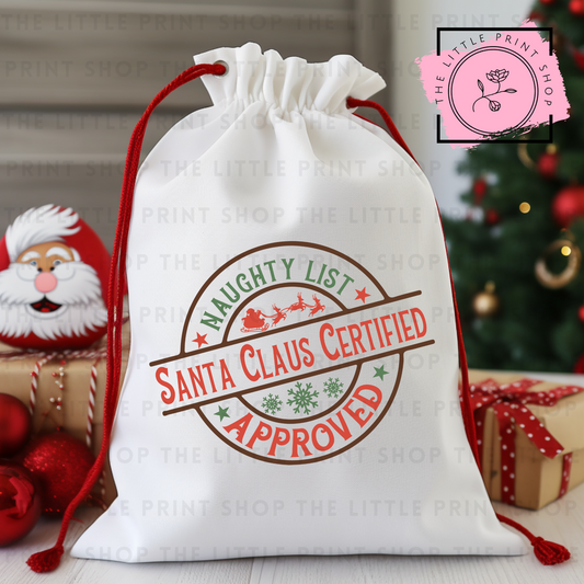 Santa Claus Certified - DTF Christmas Sack Transfer