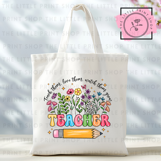 Teacher - Tote Bag DTF Transfer