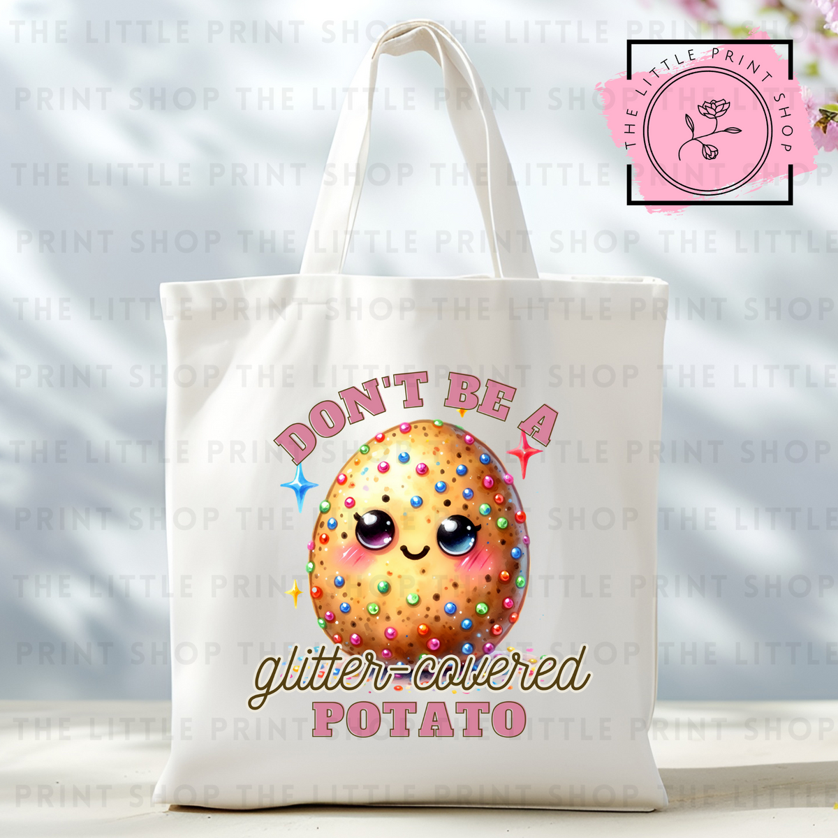 Glitter Potato - Tote Bag DTF Transfer