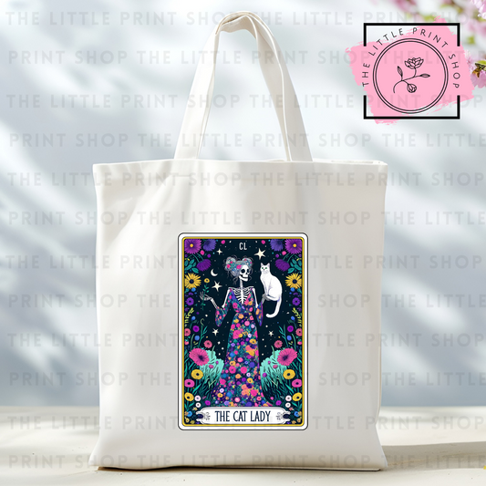 The Cat Lady - Tote Bag DTF Transfer