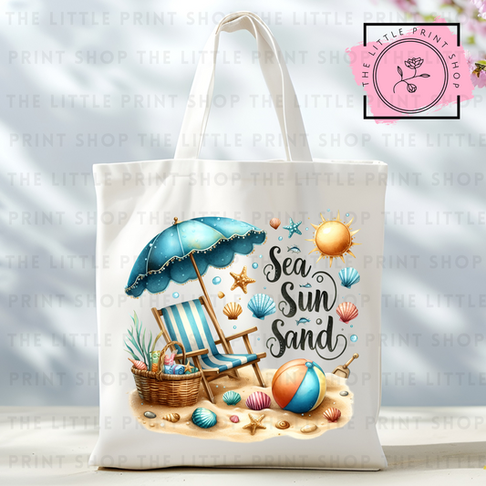 Sea Sun Sand - Tote Bag DTF Transfer
