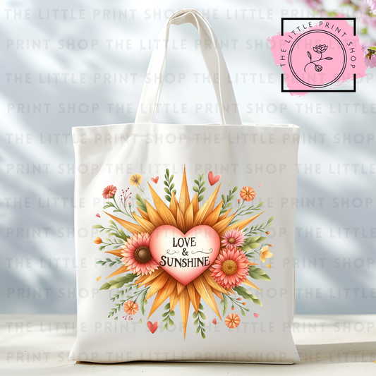 Love & Sunshine - Tote Bag DTF Transfer