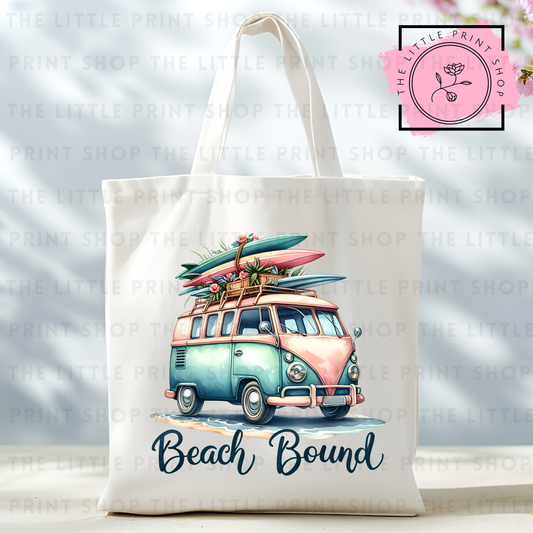 Beach Bound - Tote Bag DTF Transfer