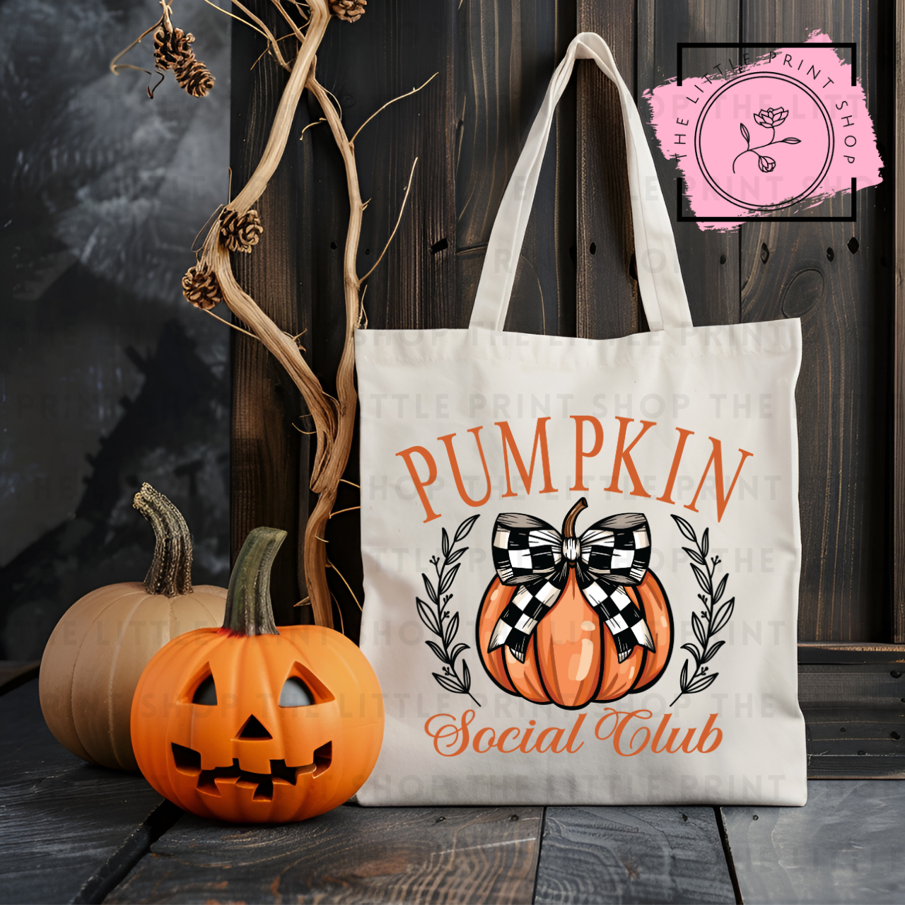Pumpkin Social Club - Tote Bag DTF Transfer