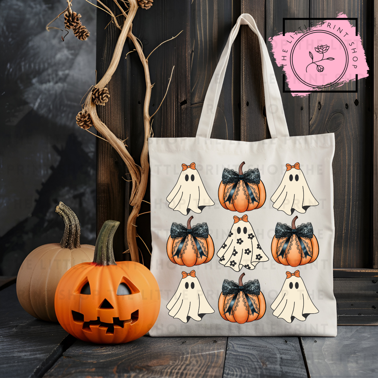 Ghouls & Pumpkins - Tote Bag DTF Transfer