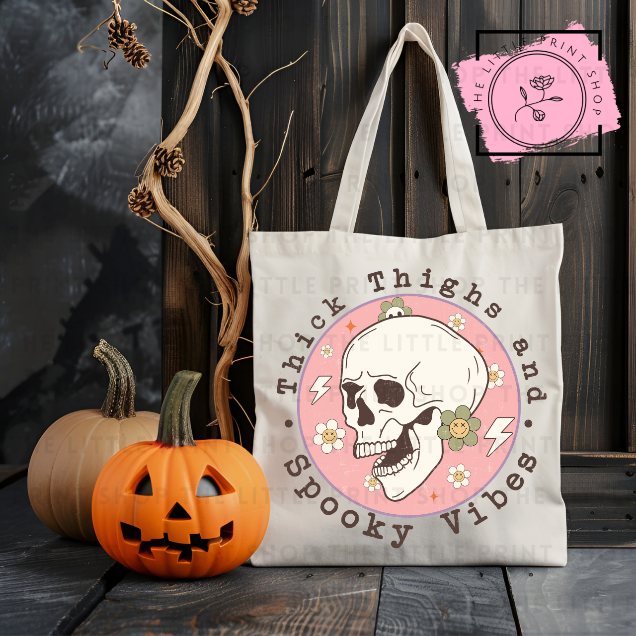 Spooky Vibes - Tote Bag DTF Transfer