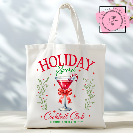 Holiday Spirit - Tote Bag DTF Transfer