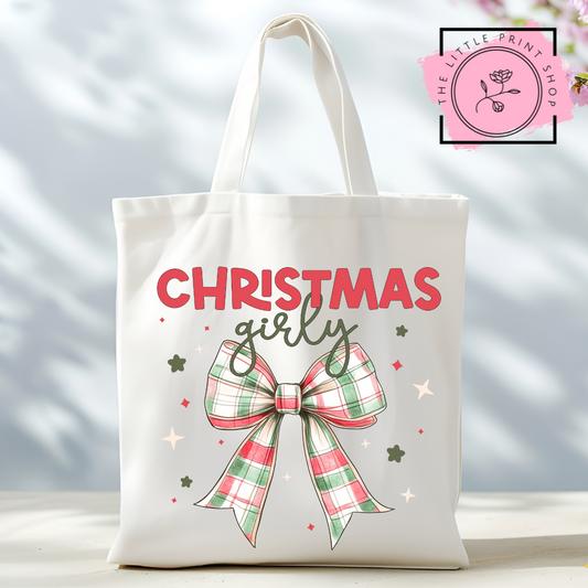 Christmas Girly - Tote Bag DTF Transfer