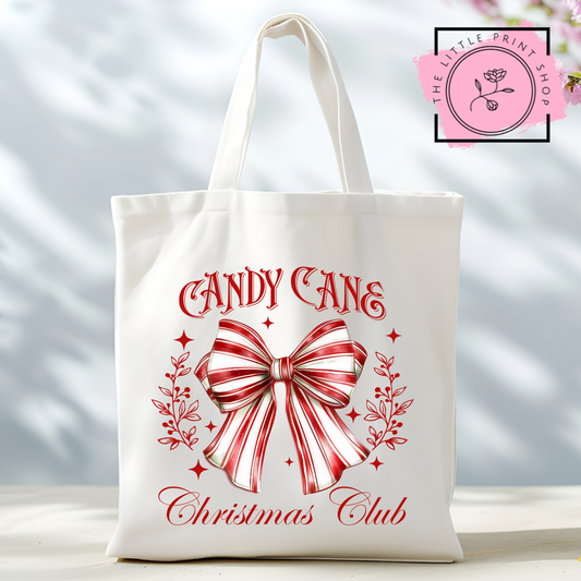 Candy Canes - Tote Bag DTF Transfer