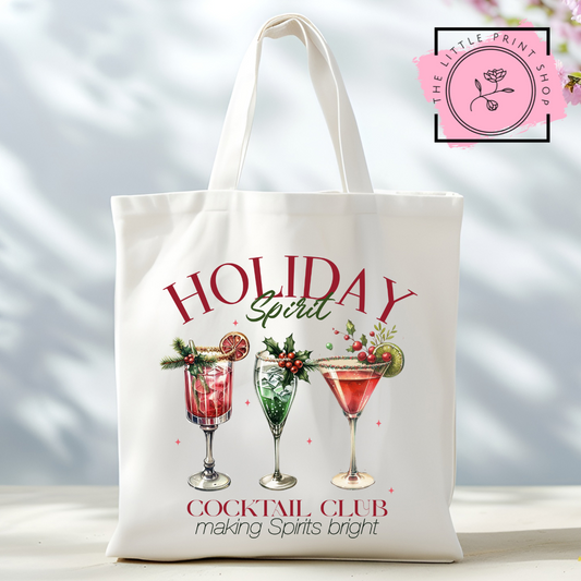 Holiday Spirit- Tote Bag DTF Transfer