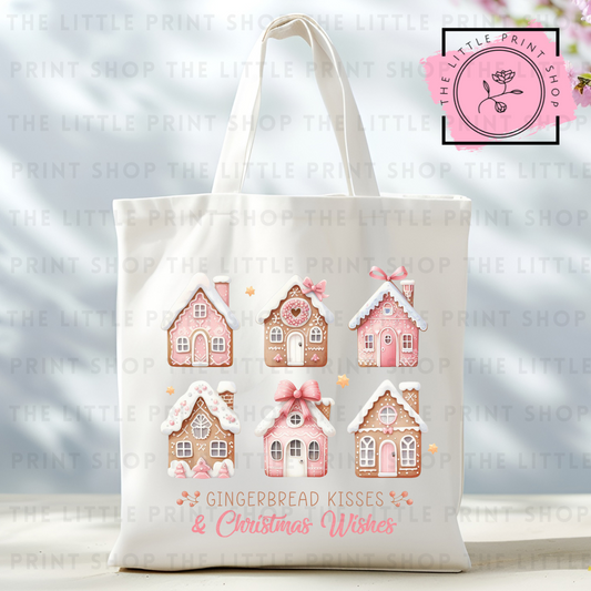 Gingerbread Kisses - Tote Bag DTF Transfer