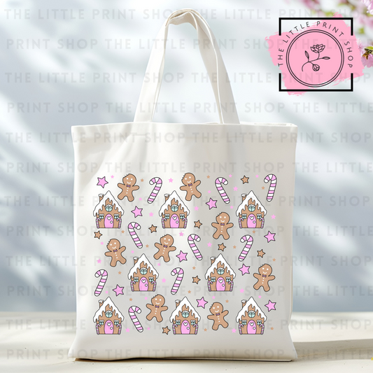Pink Houses - Tote Bag DTF Transfer
