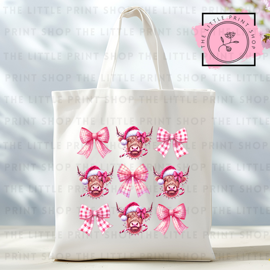 Pink Highlands - Tote Bag DTF Transfer