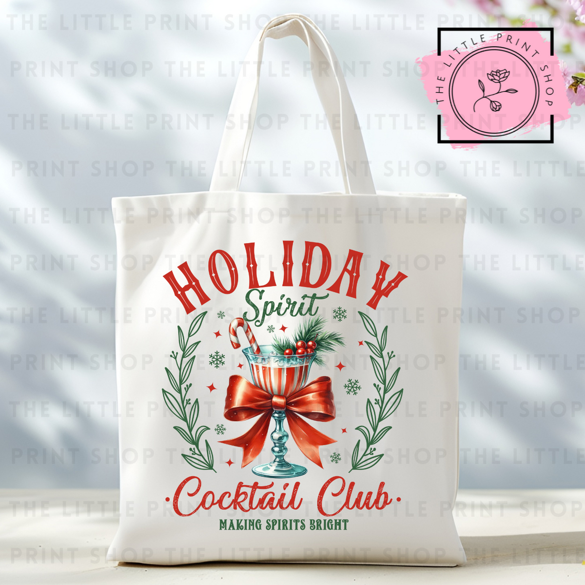Holiday Spirit - Tote Bag DTF Transfer