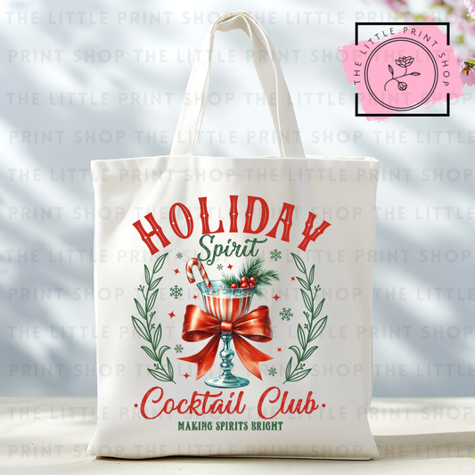 Holiday Spirit - Tote Bag DTF Transfer