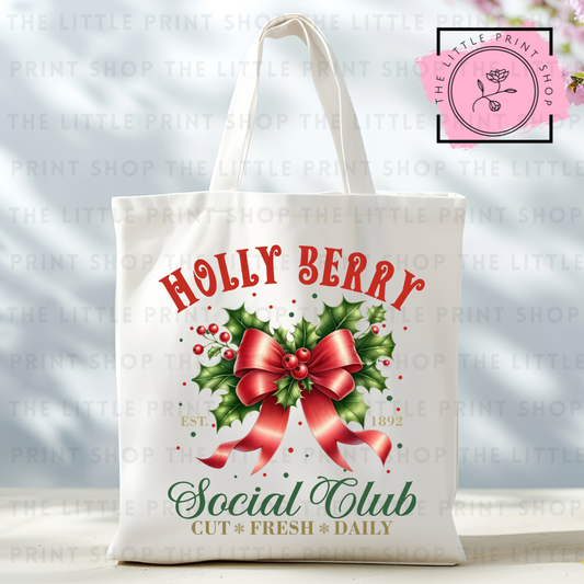 Holly Berry - Tote Bag DTF Transfer